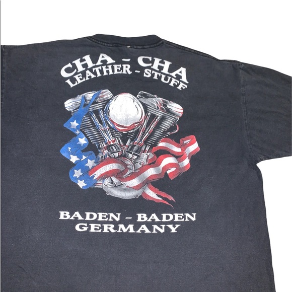 Vintage 90s Survival of the Fittest Biker Wolf Single Stitch Shirt CMJ - Picture 6 of 6